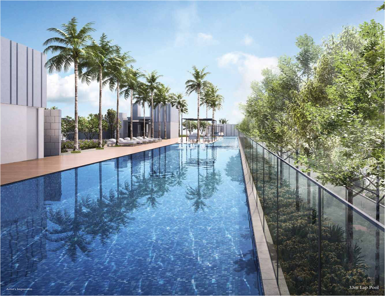 33m rooftop lap pool (artist’s impression)