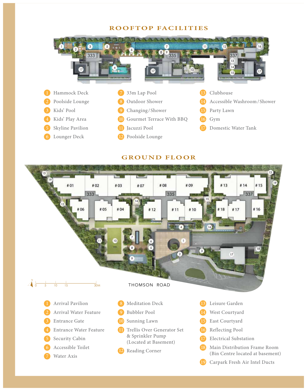 Rooftop and ground floor plan